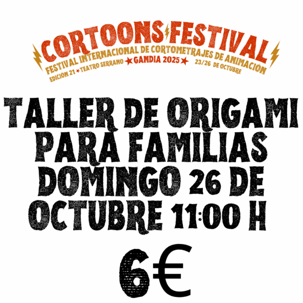 taller de origami domingo 26 de octubre 2025